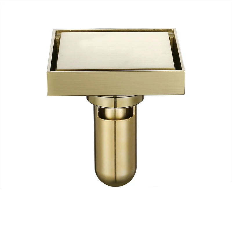 Латунный напольный Слив для душа матовый золотой сливной дезодорант ванной