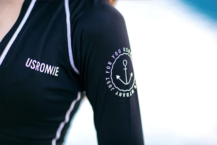 

2019 Rash Guards Swimsuit For Surfing Nylon Swimming Suit Beachwear Women Sexy Long Sleeve Three Pieces Sets Swimwear Women