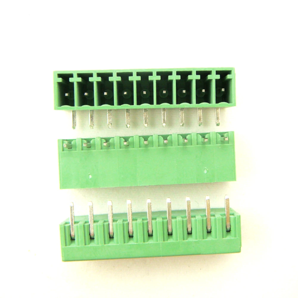 (50 шт./лот) 15EDG-3.5-9P изогнутый штырь PCB винтовой клеммный блок разъем 3 5 мм шаг 9 Pins |