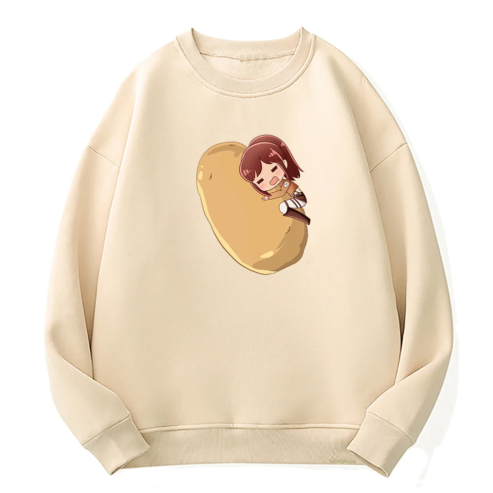 

Attack on Titan Hoodie New Women Harajuku Fleece Loose Oversized Mikasa Eren Hoodies Woman Armin Crew Neck Pullover Sweatshirts