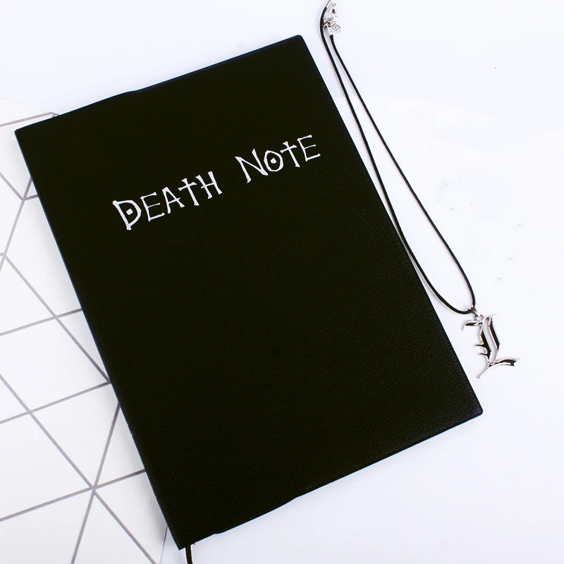 Набор из аниме Death Note блокнот А5 кожи перо и ожерелье для творчества