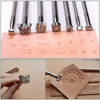 20pcs leather printing tool alloy carving sculpture printed diy leather working saddle hand making craft punch stamp