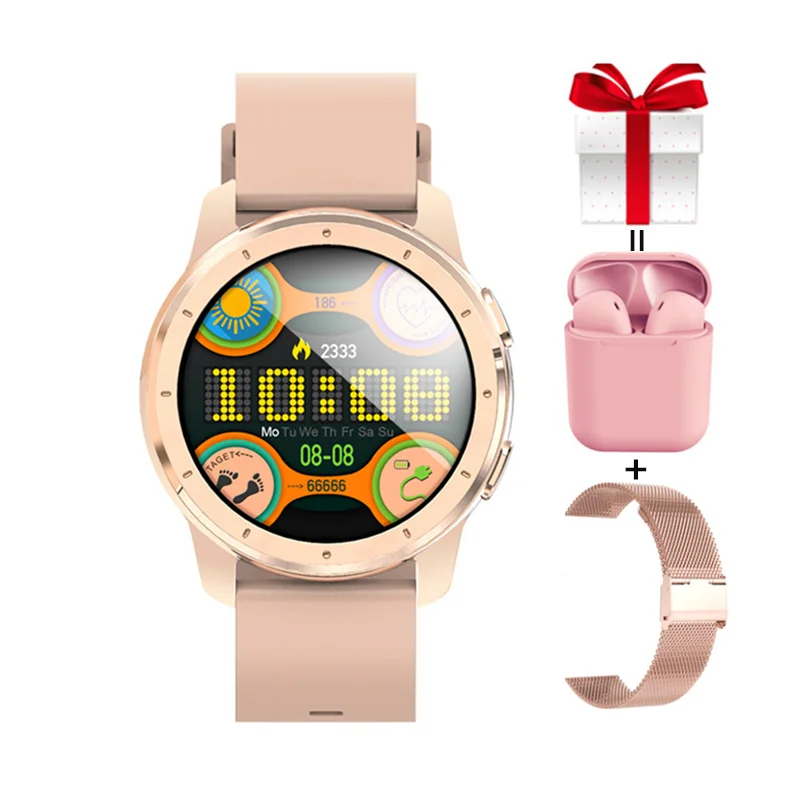 

Smart Watches Women Men 1.28inch Full Touch Screen Blood Pressures Oxygen Menstrual Cycle Reminder Waterproof IP68 Smartwatch