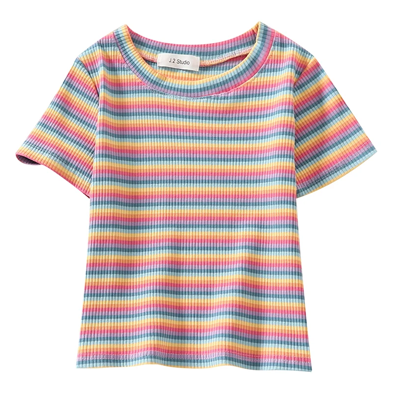 Женские футболки в Корейском стиле ретро Студенческая свободная модная