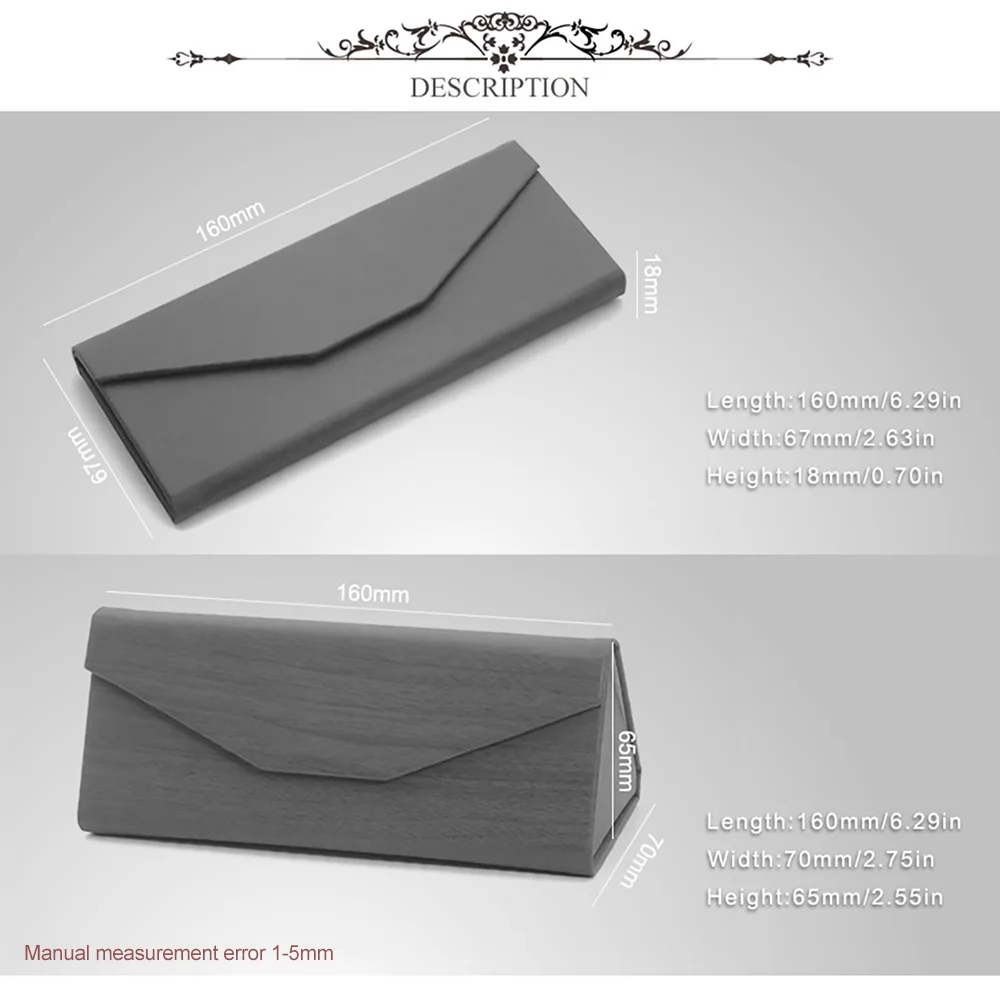 1 шт. Портативный треугольные солнечные очки коробки Складные PU