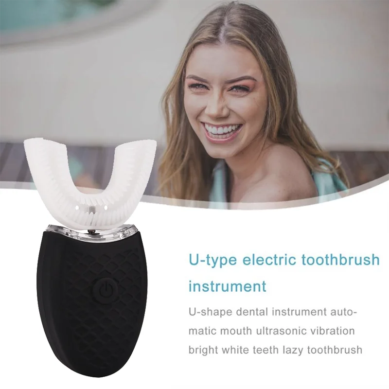 360 Degree Automatic Sonic Electric Toothbrush Silicone Electronic Tooth Brush USB Rechargeable 4 Modes Blue Light Teeth Cleaner | Бытовая