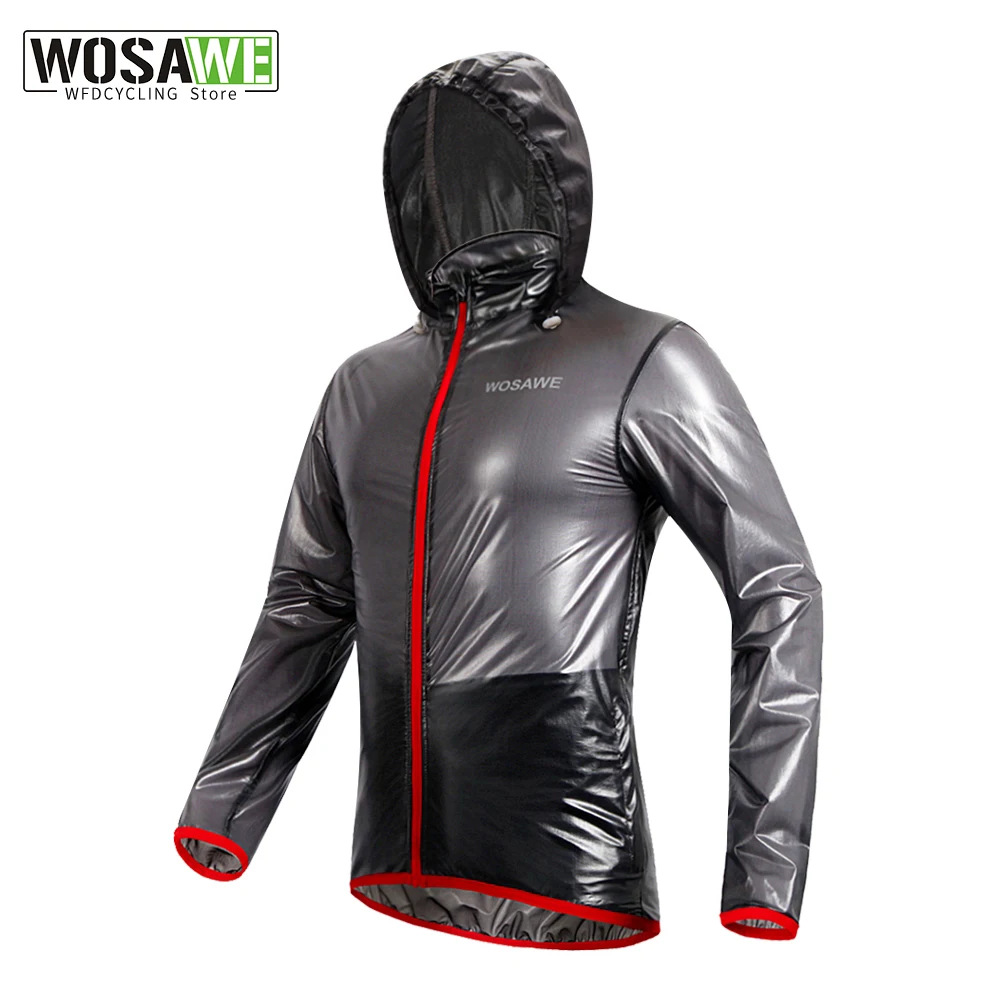

WOSAWE Cycling Sports Raincoat Waterproof Windproof Rain Coat Cycling Jackets Bike Bicycle Running jacket Ultralight