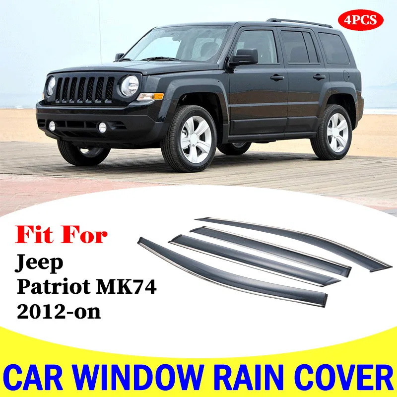 FOR Jeep Patriot MK74  window visor car rain shield deflectors awning trim cover exterior car-styling accessories 2012-on