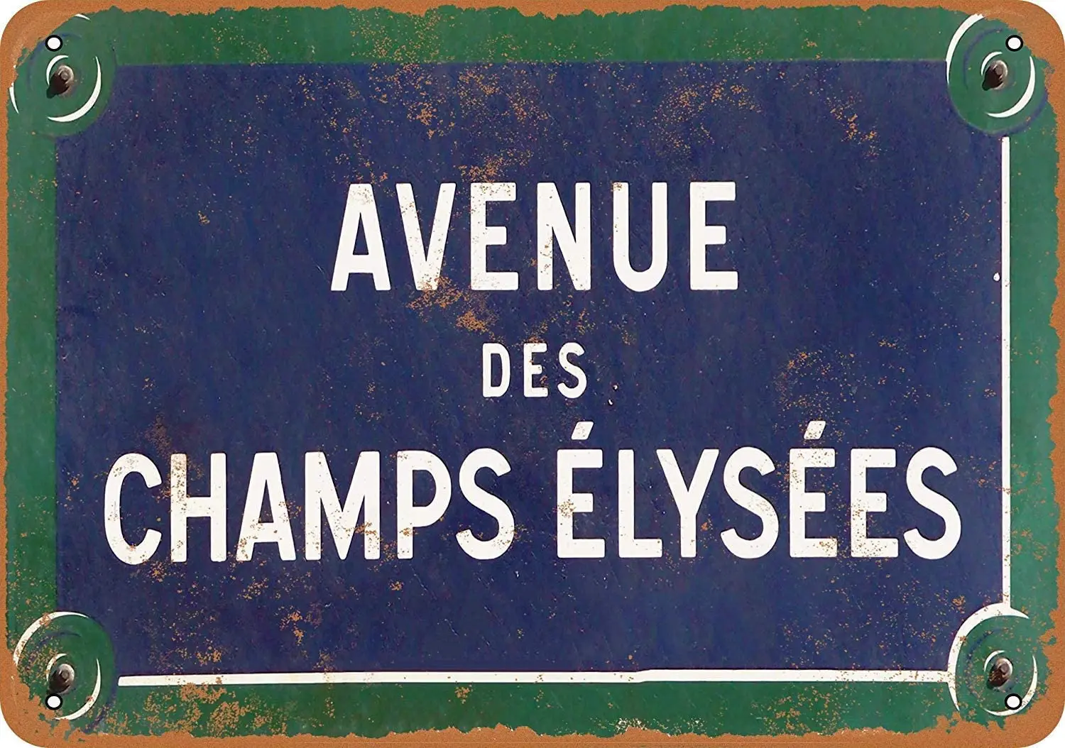 

Avenue des Champs Elysees New Metal Tin Sign Retro Vintage Aluminum Sign for Home Coffee Wall Decor Bar Pub