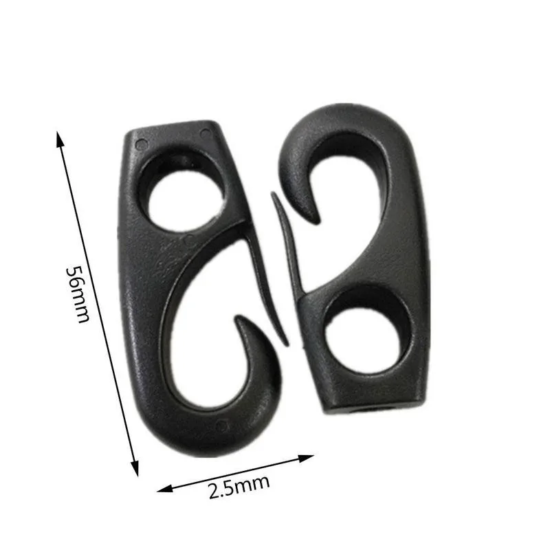 

10Pcs/Set Plastic Elastic Rope Hook Sailing Clips Accessories Shock Kayak Canoe Line Rafting Marine Hook Bungee Plastic Loo C6Q5