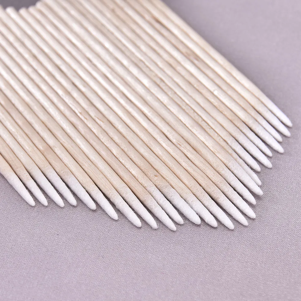 

Длинный Деревянный ватный тампон инструменты для наращивания ресниц татуаж бровей туман 10 см Односторонний ватный тампон медицинский уход...