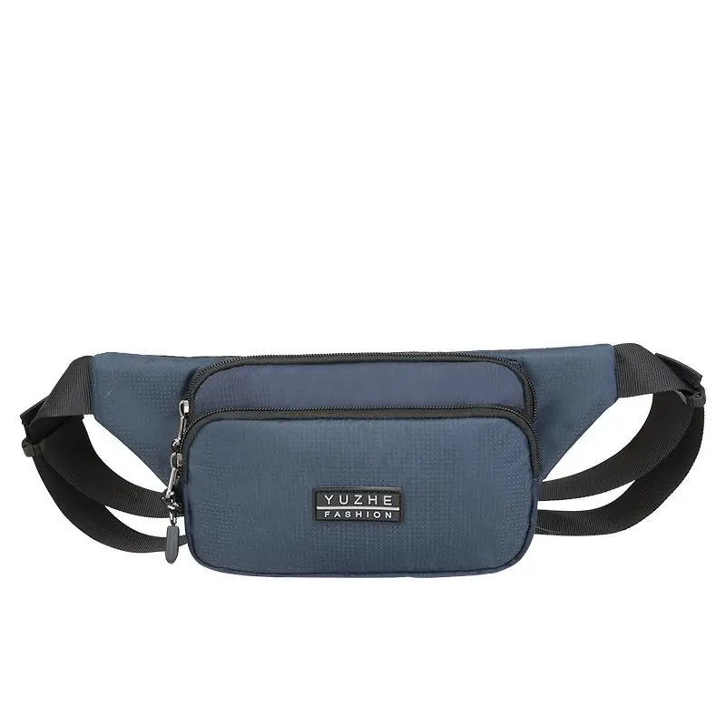 

Men Bag For Waterproof Black Chest Travel Waist Bag Nylon Outdoors Sports Crossbody Pouch Boy Phone Pouch Cycling Belt Bags