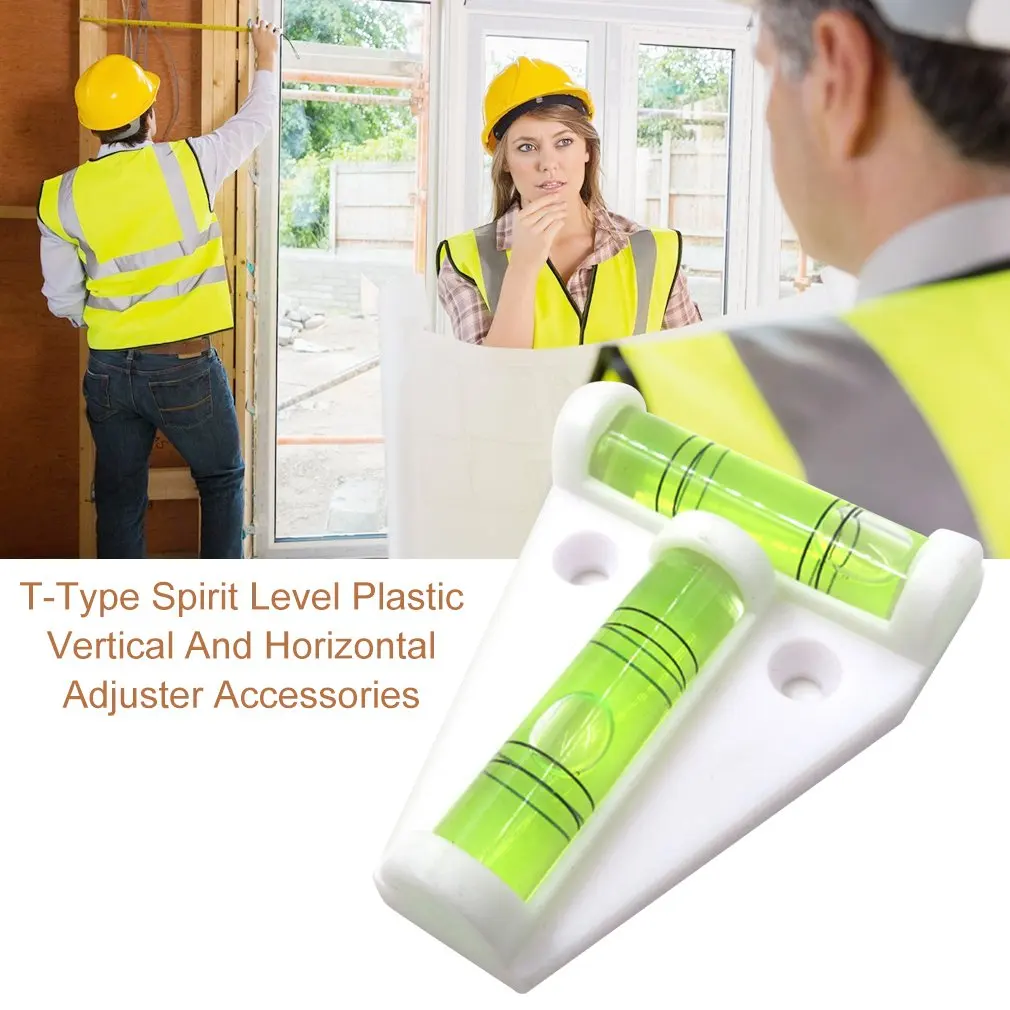 

1 piece Mini T-type Spirit Level Plastic Measuring Vertical and Horizontal Adjuster Trailer Motorhome Boat Accessories Parts