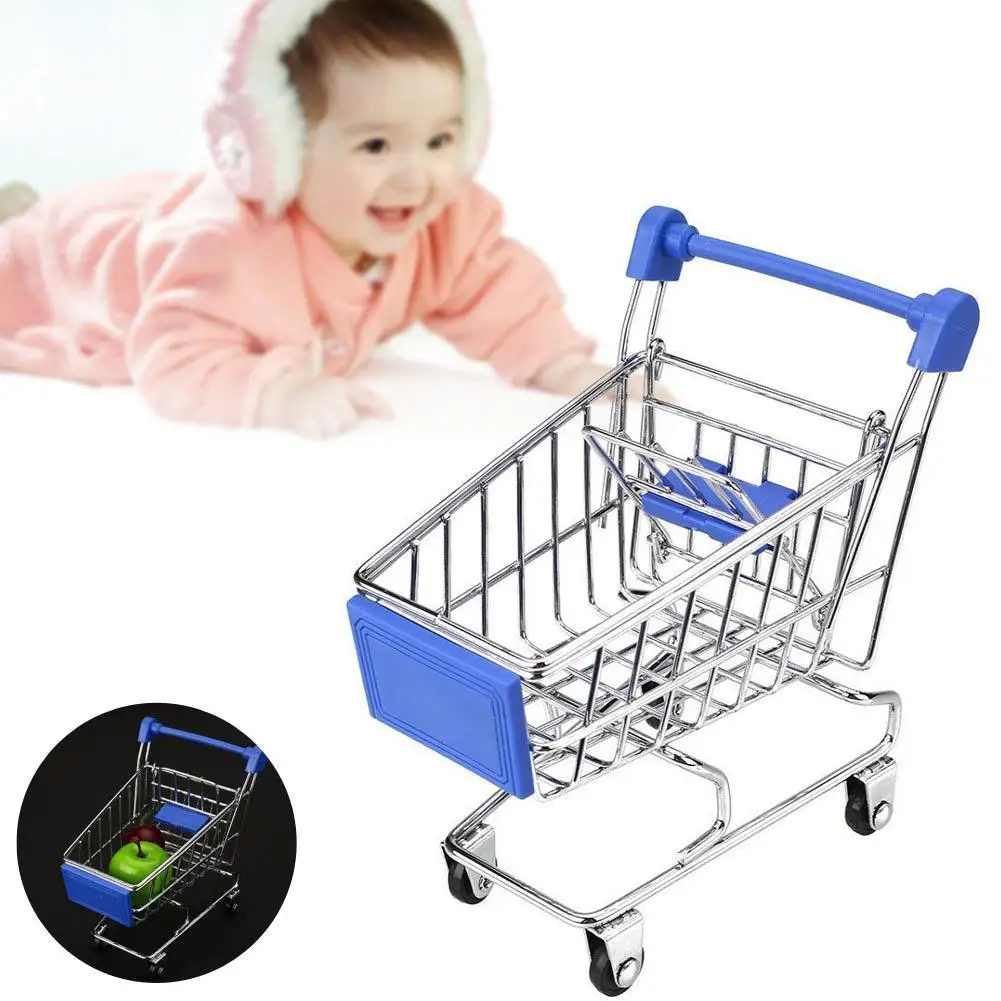 Мини тележка из супермаркета для хранения игрушек офисный домашний декор мини