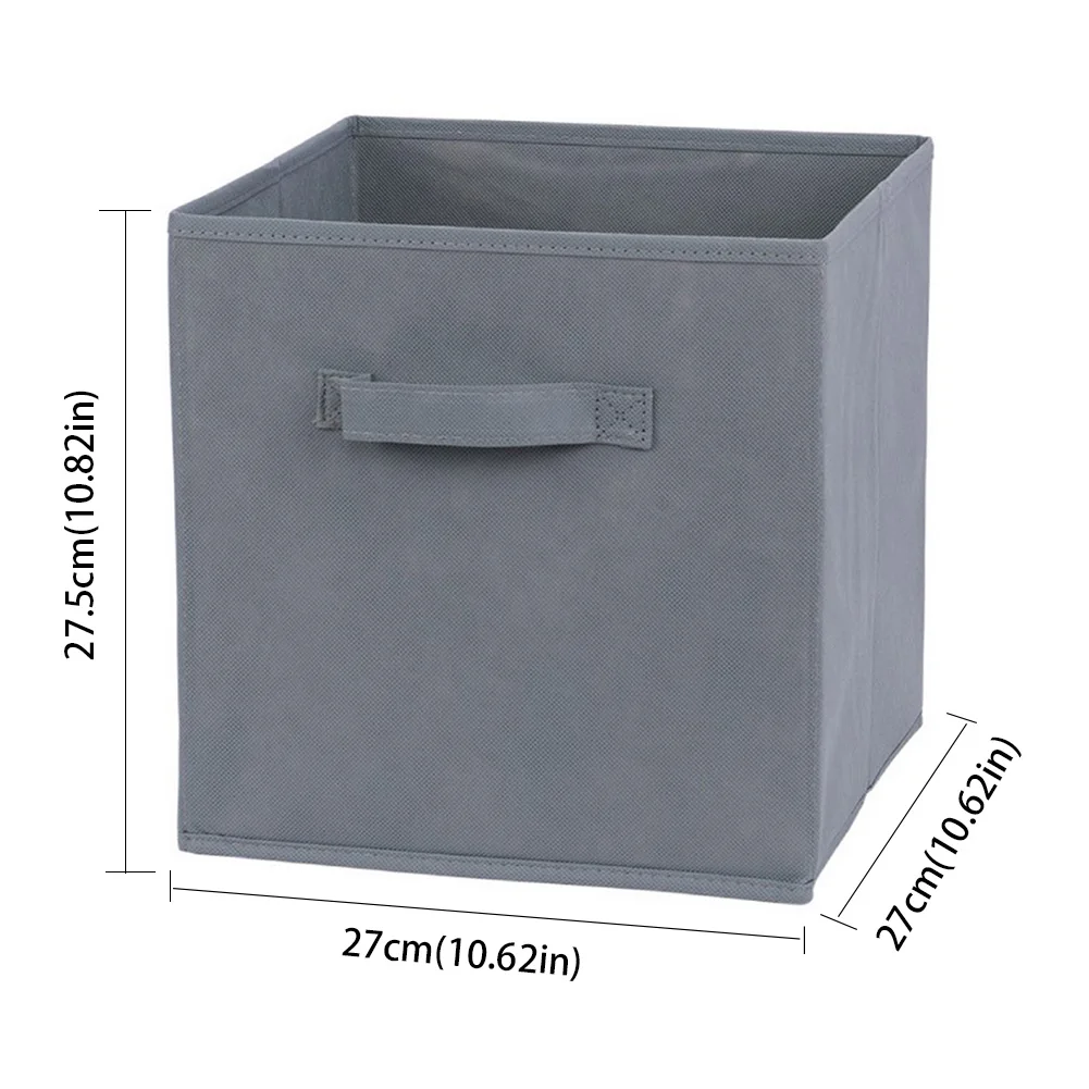 

Non-Woven Storage Box Fabric Basket Storage Boxes Without Lid Foldable Laundry Storage Cubes Organizer With Handles Multicolor
