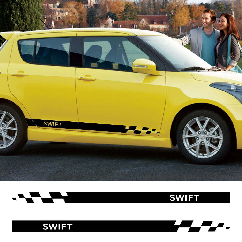 2 шт. автомобильный боковой полосатые наклейки сделай сам Авто Виниловая пленка