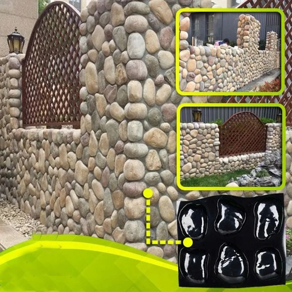 Design Casts Master Pebbles Concrete Mold Step Stones Plaster Cobblestones Walk Mould DIY Irregular Cement Brick Molds | Дом и сад