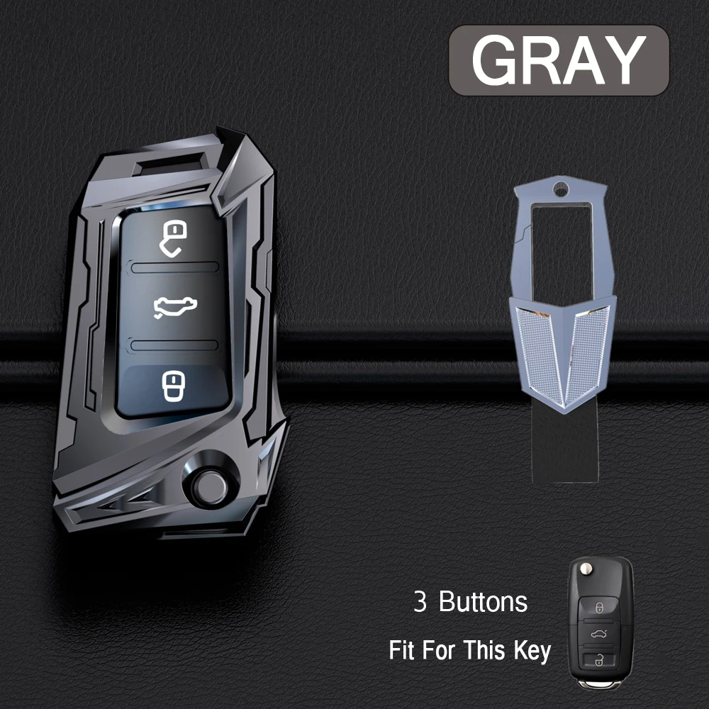 

ABS Car Key Case For Cadillac Escalade 2015-2018 6 Buttons Smart Remote Fob Cover Keychain Protector Bag Auto Accessory