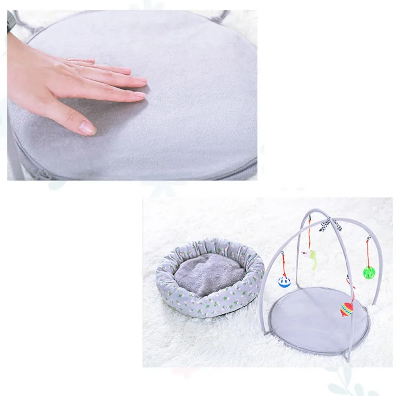 Игровая палатка для кошек гамаки кровать сна складной коврик с мячиками котят