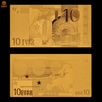 euro gold banknote 10 euro gold plated false copy money paper money collectibles