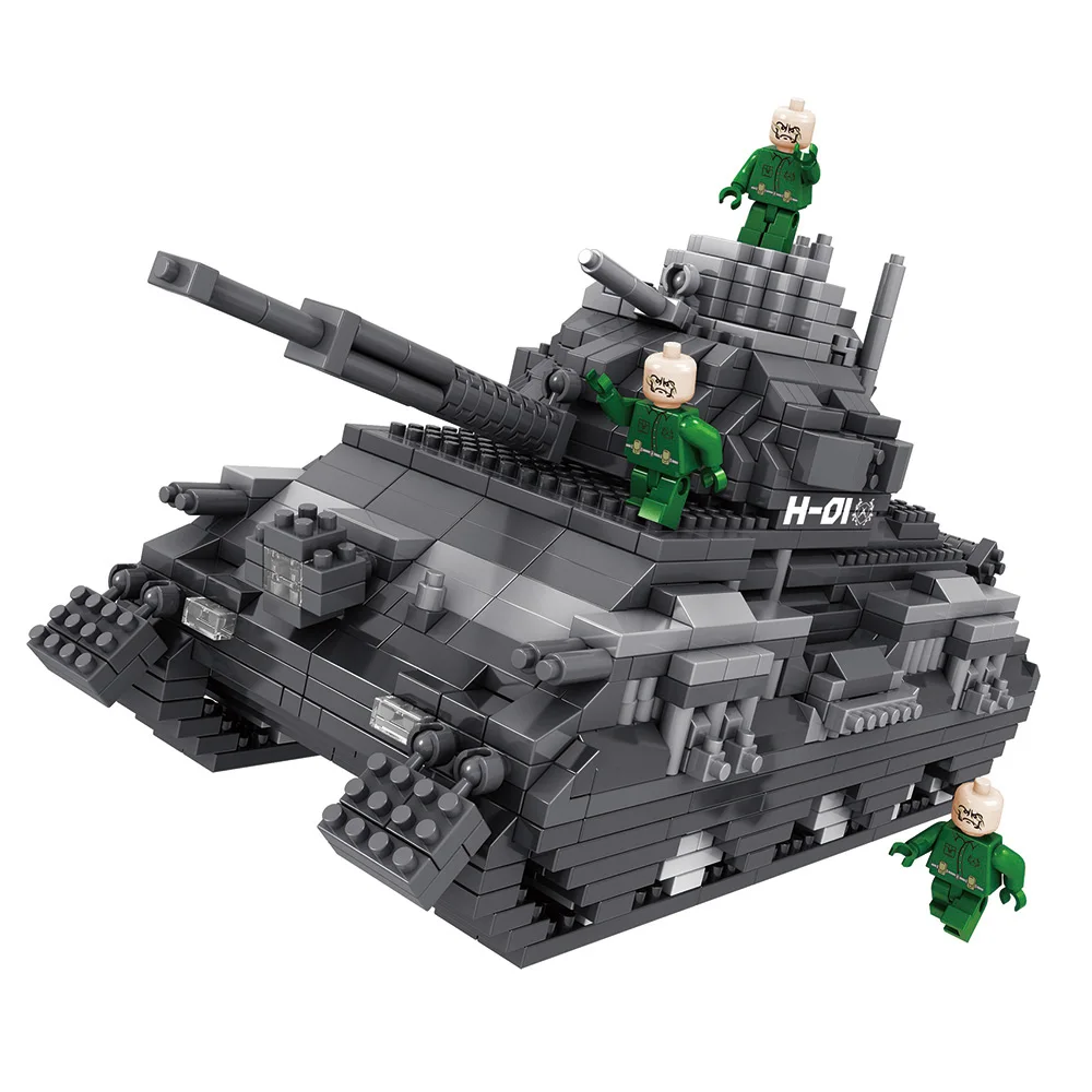 9910 2 военная модель танк атомный 1680 шт Строительные блоки Набор ABS Экологически