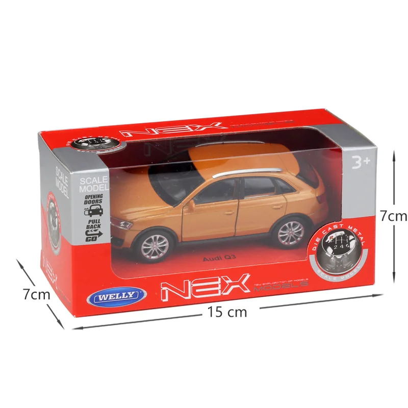 WELLY 1:36 реальная жизнь металлическая модель игрушечный автомобиль Audi Q3 SUV