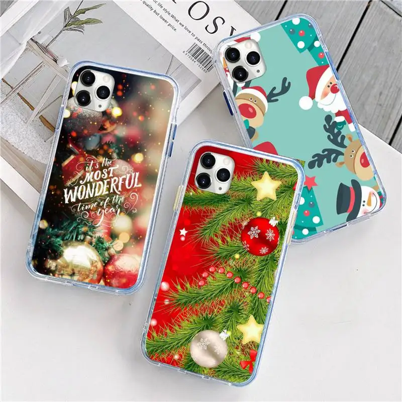 

Christmas Santa Reindeer Tree Phone Case For iphone 12 5 5s 5c se 6 6s 7 8 plus x xs xr 11 pro max mini