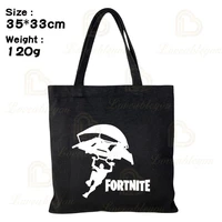 fortnite soft canvas shoulder bag large capacity fortress night women shopping bag casual hasp ladies one shoulder bags