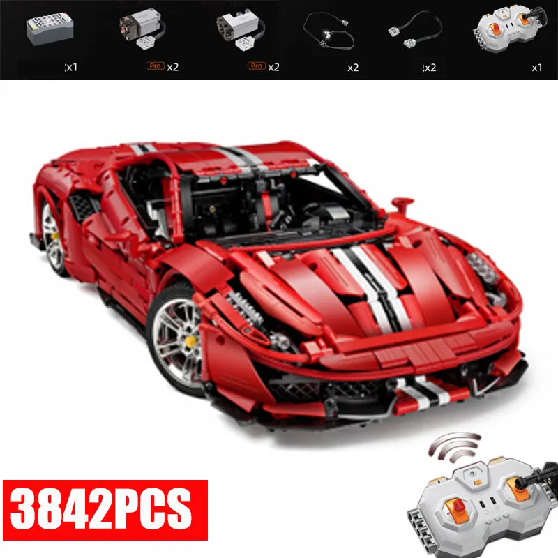 

Новинка, гоночный автомобиль Ferrari 488 Berlinetta hypercar, модель Highh C61042, игрушечный конструктор «сделай сам», подарок на день рождения