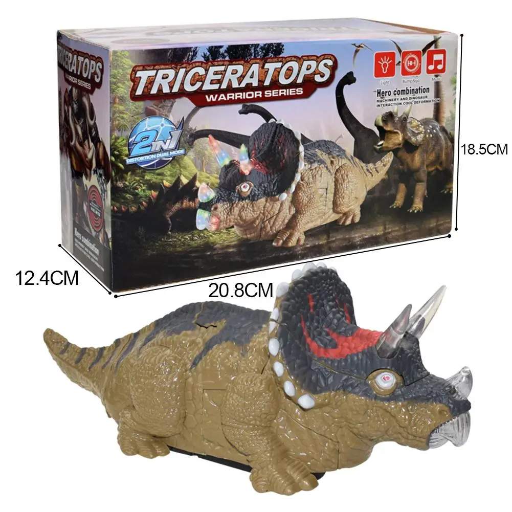 

New Dinosaur Car Flashing Car Toy Transformation RC Car With Music Cool Gift For Kid Toddlers Dropshipping