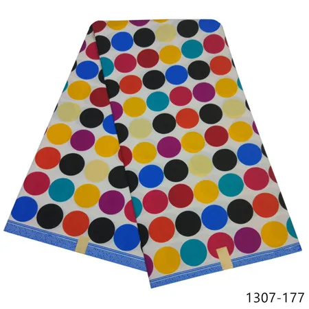 Latest Ankara Wax Fabric Guaranteed Real Wax 6yard/lot High Quality African Fabric Print For Sewing Dress 1307 - Цвет: 1307-177