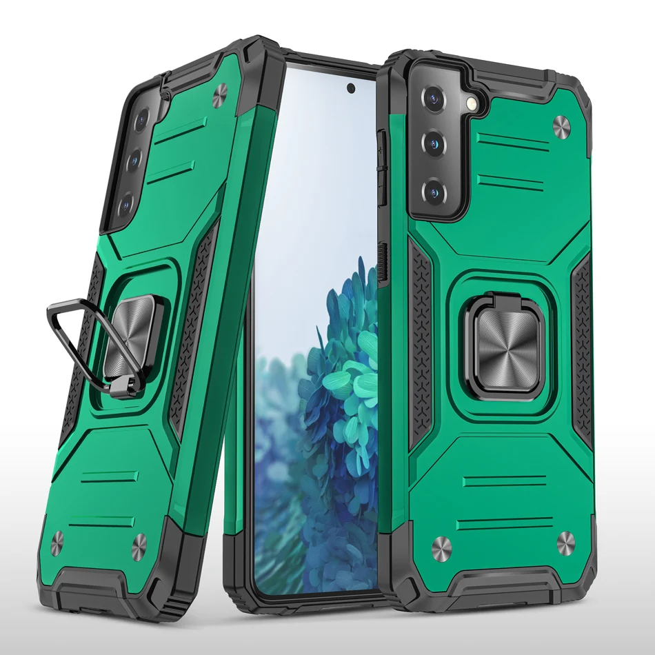 

Shockproof Finger Ring Case For Samsung Galaxy S21 S21Plus 5G Magnetic Bracket Phone Cover For Samsung S21Ultra S21FE Case Coque