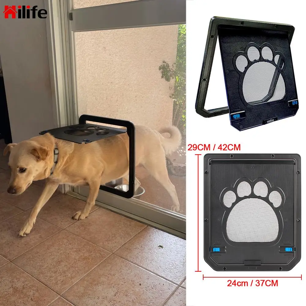 

Уличная Магнитная Дверь с защелкой для собак и кошек, НОВАЯ безопасная и легкая установка, модный симпатичный сад, легко входит в окно, ворот...