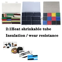 multicolorblack polyolefin shrinking assorted heat shrink tube wire cable insulated sleeving heat shrink tubing set insulation
