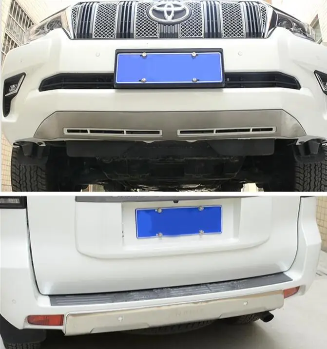 

Передний бампер из нержавеющей стали, задняя защитная накладка, противоскользящая Накладка для TOYOTA LAND CRUISER PRADO 150 FJ150 2018 2019 2020