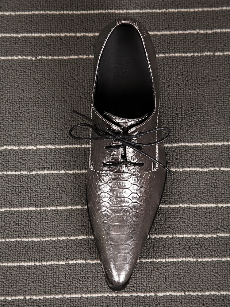 

Christia Bella Italian Men's Lacquered Business Leather Shoes Prom Office Nightclub Men Oxfords Leather Shoes New Wedding Shoes