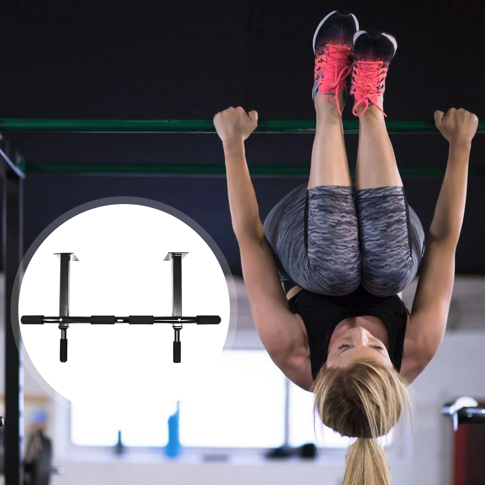 

Bar Adjustable Upper Body Workout Bar Wall Mount Heavy Duty Pull-ups
