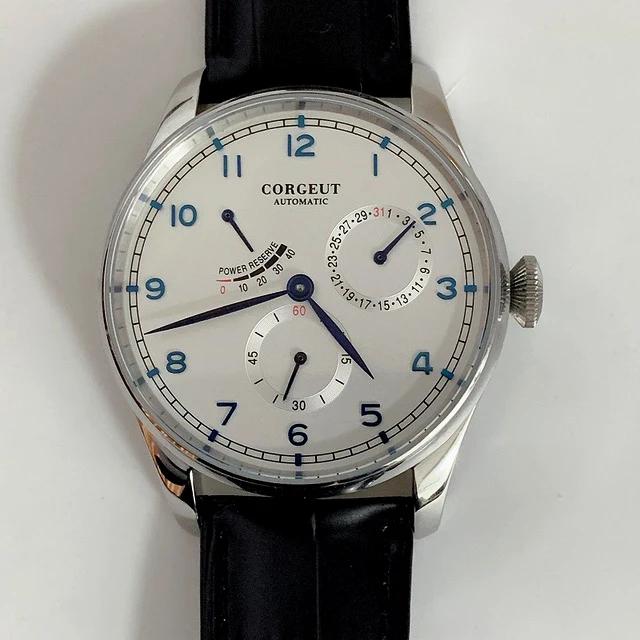 2019 механические мужские часы автоматические наручные с резервным питанием белый