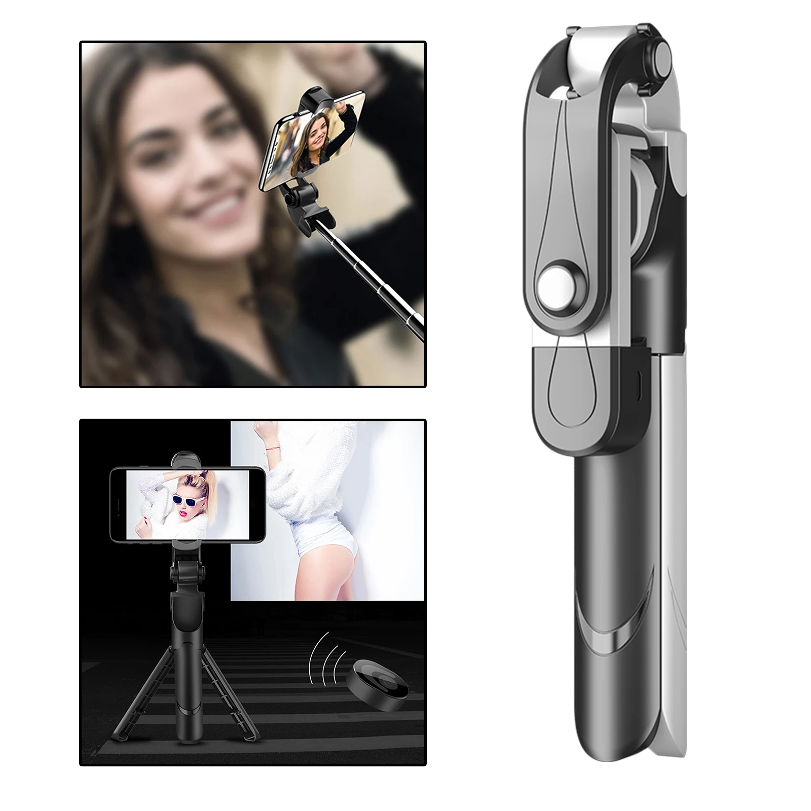 Selfie Stick Phone Tripod Extendable Monopod with Bluetooth Remote 3 In 1 Phone Tripod for Smartphone Selfie Stick