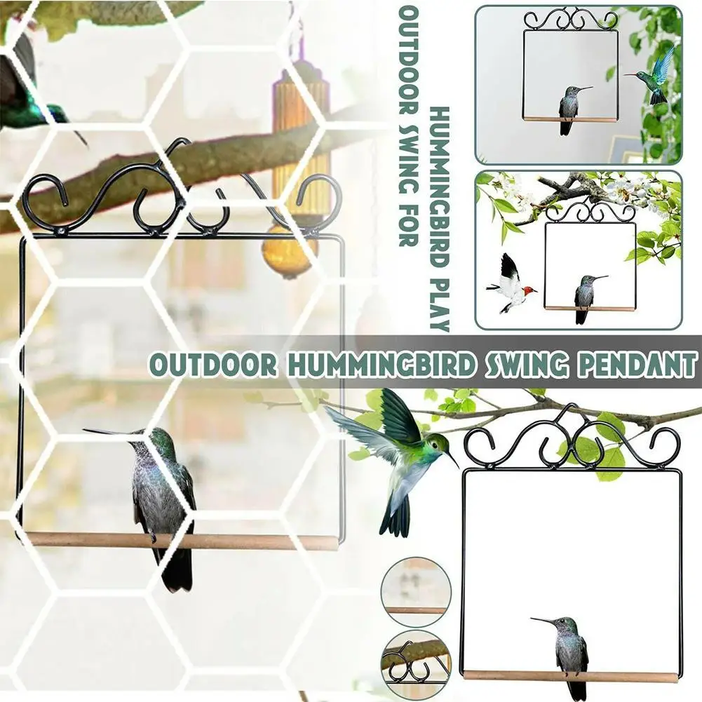 

Outdoor Classic Hummingbird Swing Pendant Yard Decoration Hummingbird Swing Standing Shelf Hummingbirds Play