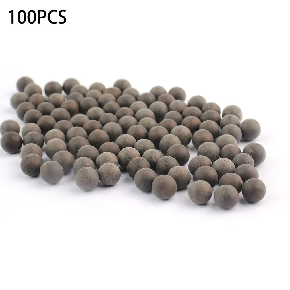 

100pcs 10mm Slingshot Beads Bearing Mud Balls Safety Non-toxic Slingshot Ammo Solid Clay Balls For Outdoor Hunting Shooting