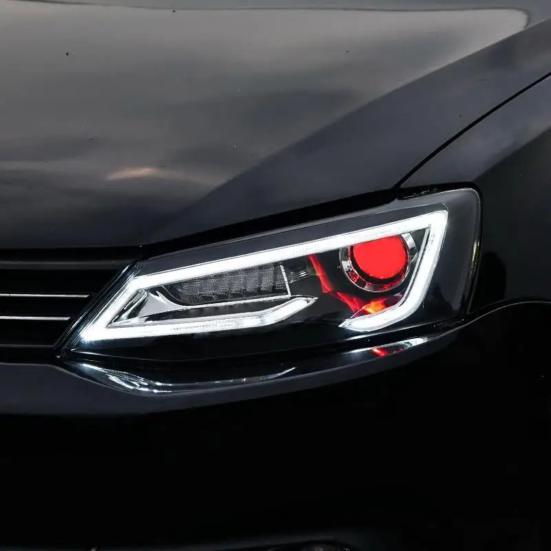 Автомобильные ходовые части Neblineros Para автомобильные Drl светодиодные фары автомобильные фары в сборе 12 13 14 15 16 17 для Volkswagen Sagitar