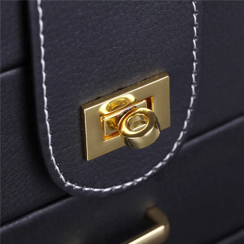 Extra Large Jewelry Box Velvet Display Organizer Packaging Girls Earring Necklace Ring jewellery Storage Holder Mirror Case Gift