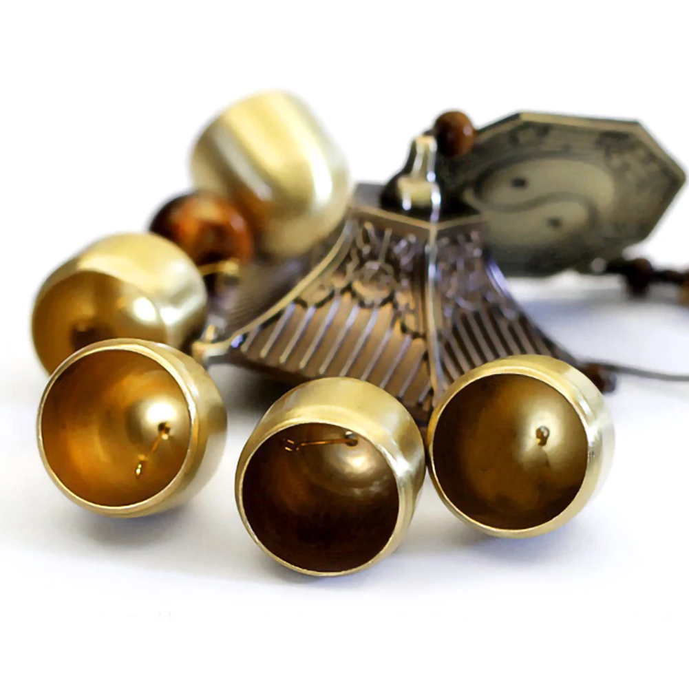 

5 Bells Antique Wind Chime Copper Yard Garden Outdoor Room Decoration Metal Wind Chimes Outdoor Chinese Oriental Lucky Metal Win