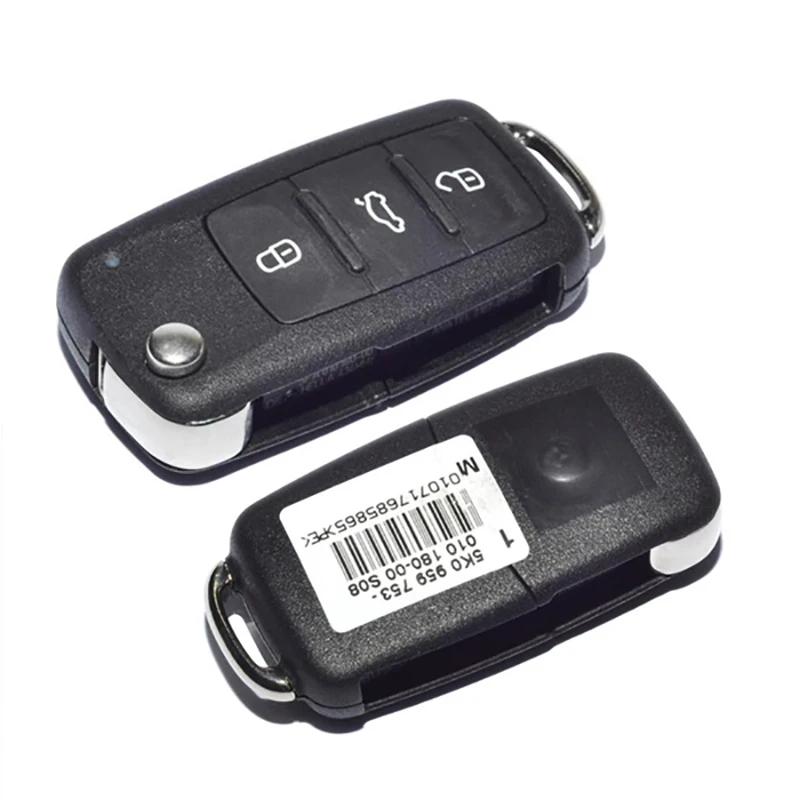 CN001065 3 Button VW Flip Remote Smart Auto Car Key Control With 5K0 837 202 434MHZ ID48 Chip