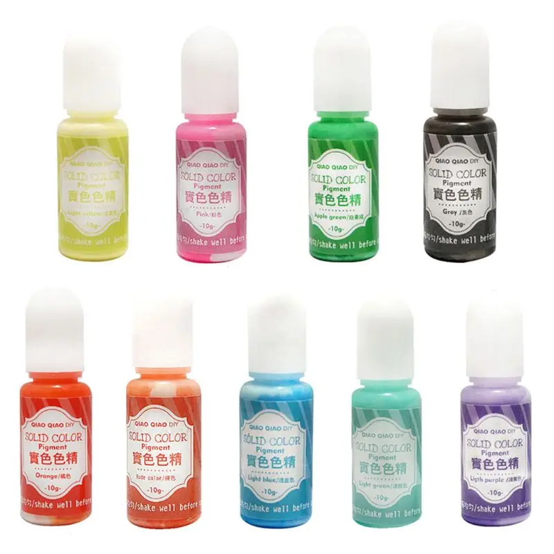 9 шт./компл. сплошной цвет смолы краситель эпоксидной УФ Цвет ing пигмент DIY ручной