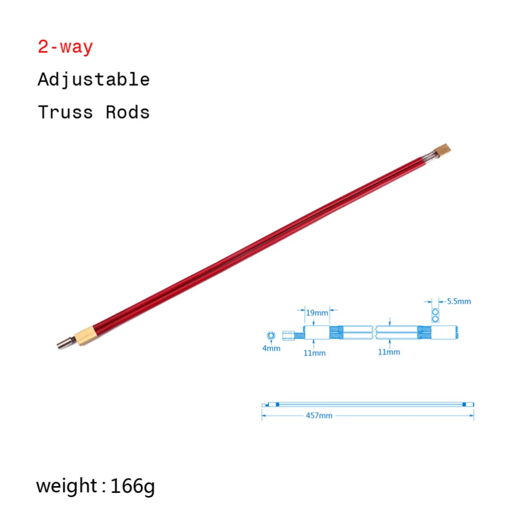 

457mm Two Way Truss Rod Adjustable Two Heads Dual Truss Rod Guitar Accessory
