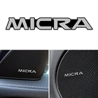 3D наклейка для стайлинга автомобиля, алюминиевая эмблема, внутренний динамик, звуковой значок для Nissan Micra