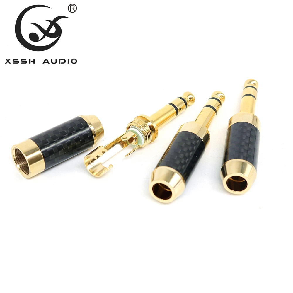 10 шт. йиво XSSH аудио 6 мм 8 кабель для наушников позолоченные гитара из углеродного