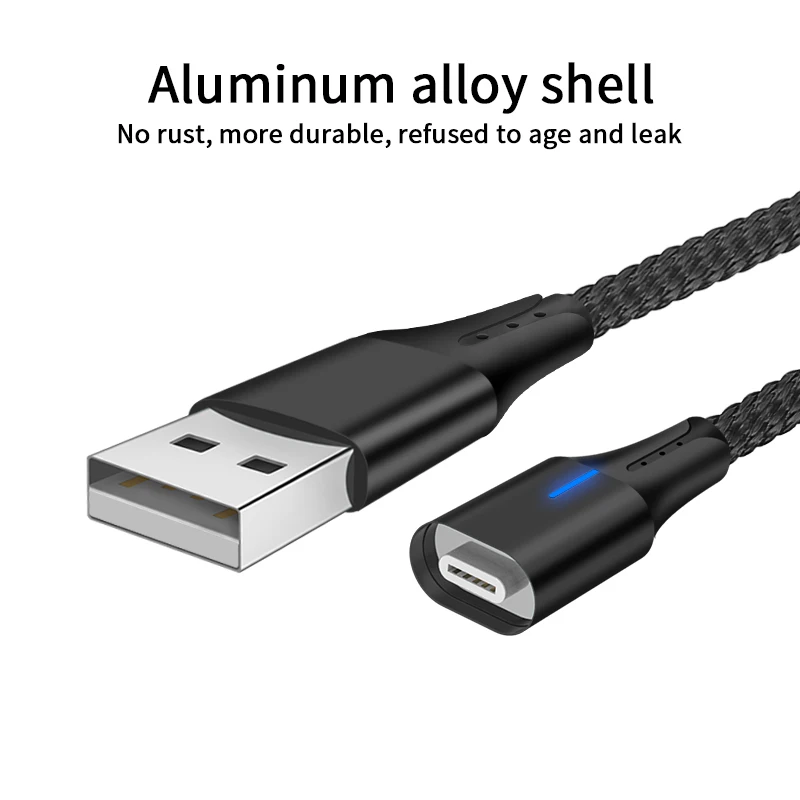 Магнитный usb кабель CatXaa 1 м Type c Micro USB 8 Pin магнитный для передачи данных 3A быстрая